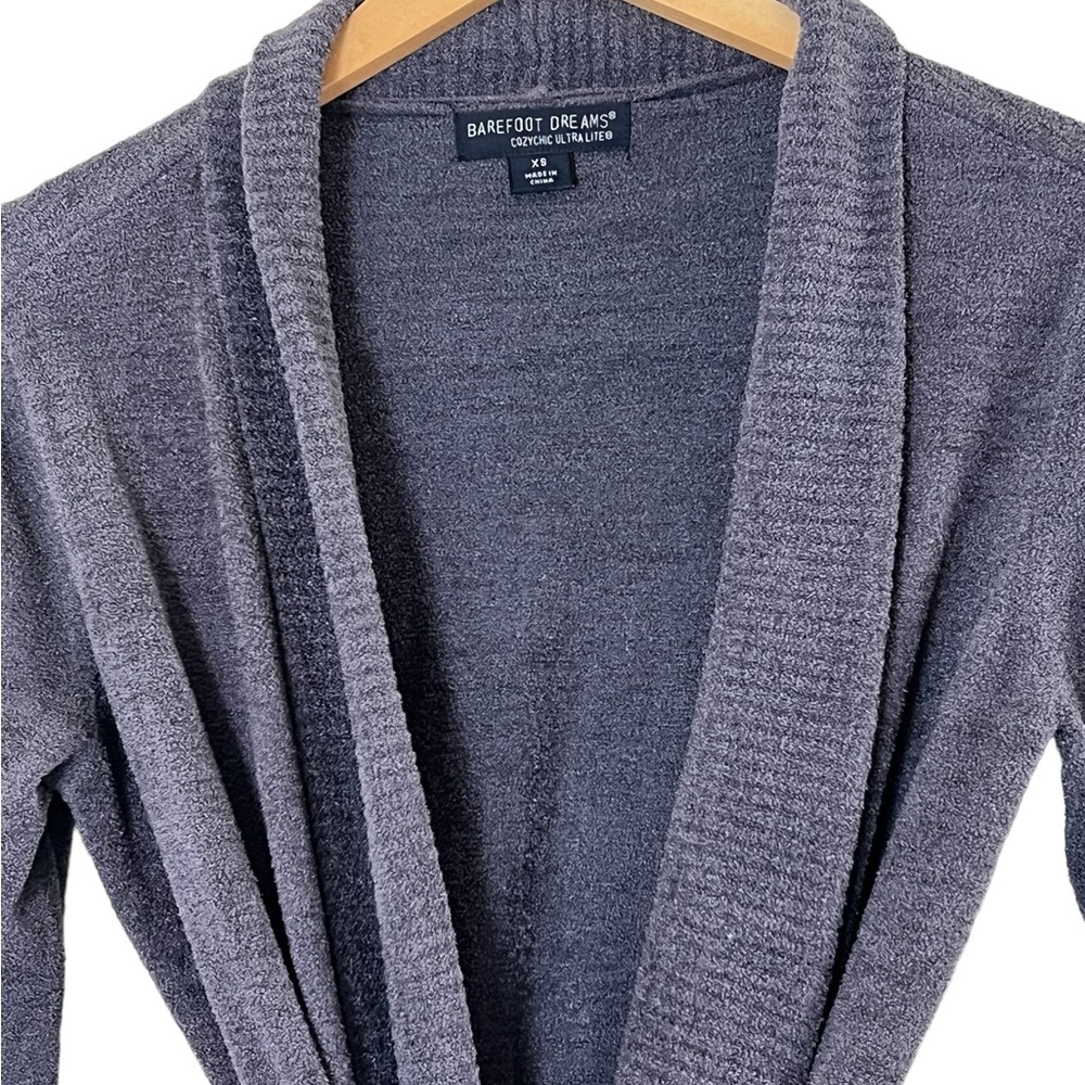 Barefoot Dreams | Cozychic Ultralite gray tie lounge robe cardigan size … - Picture 6 of 15